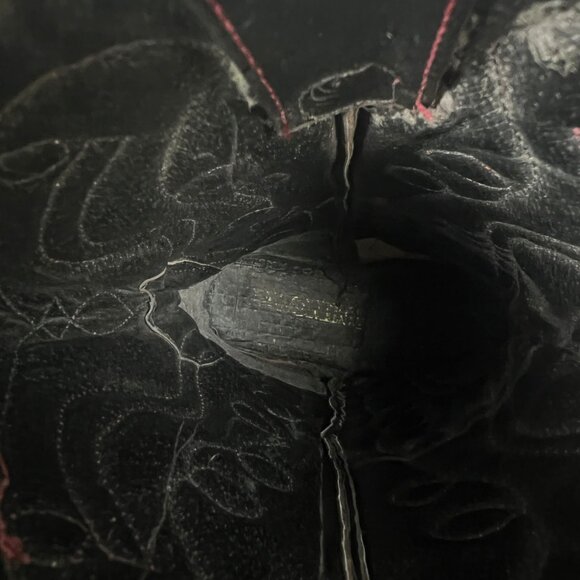 Vintage Cowboy Boots Leather Embroidered Cowgirl Western Heel Stampede Rodeo 10 - Picture 5 of 8